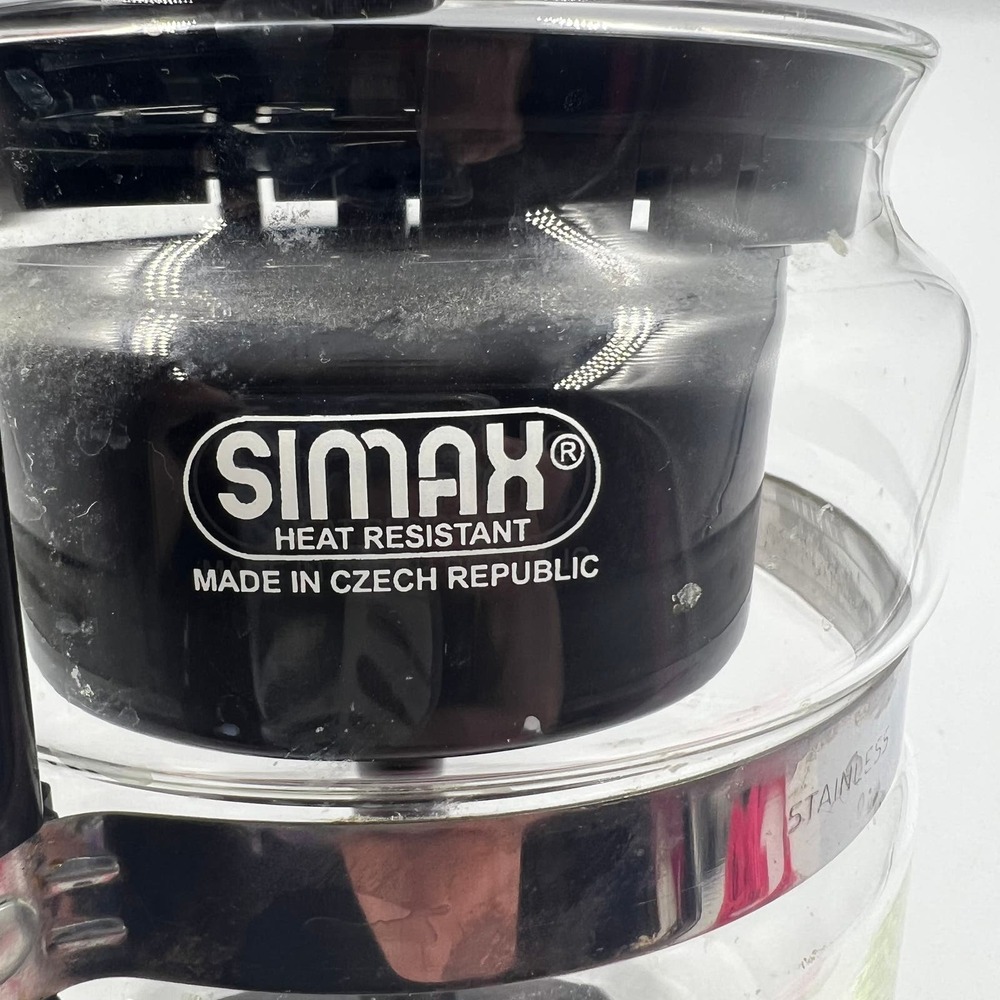 SIMAX Percolator Coffee Pot Glass 4-8 Cup Stove Top Vintage Czech Republic - Picture 8 of 10